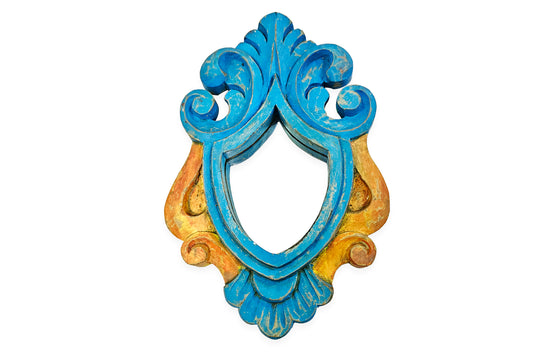 Espejo Celeste con Dorado Pequeño