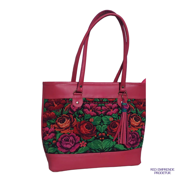 Bolsa Corinta con bordado de rosas