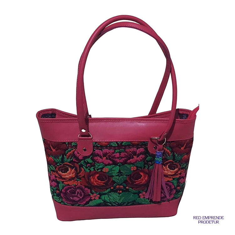 Bolsa Corinta con bordado de rosas