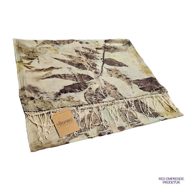 Naturally dyed light green pashmina