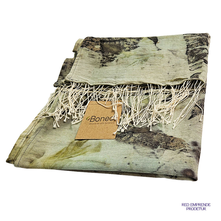 Naturally dyed light green pashmina