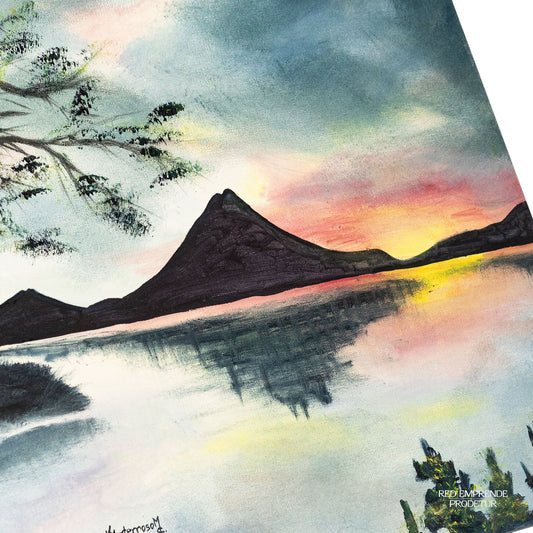 Cuadro pintura al oleo Atitlán