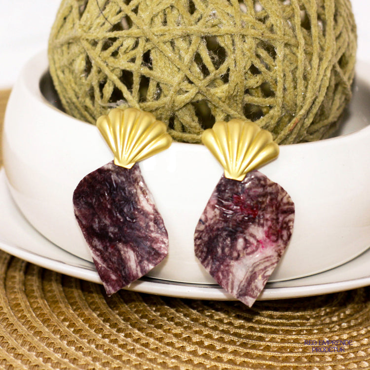 Aretes de diseño de círculo con mosaico