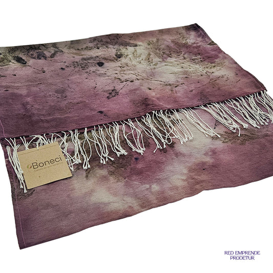 Pashmina teñida natural color vino