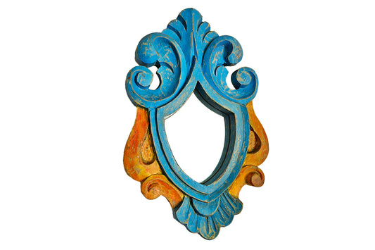 Espejo Celeste con Dorado Pequeño