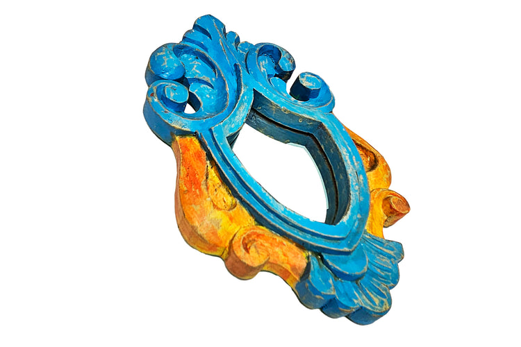 Espejo Celeste con Dorado Pequeño