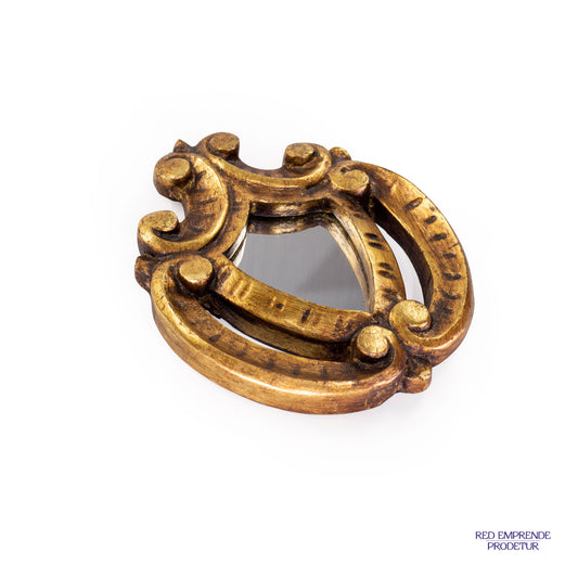 Espejo Pequeño Dorado de Cedro