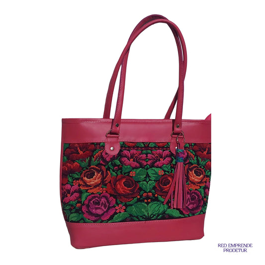 Bolsa Corinta con bordado de rosas