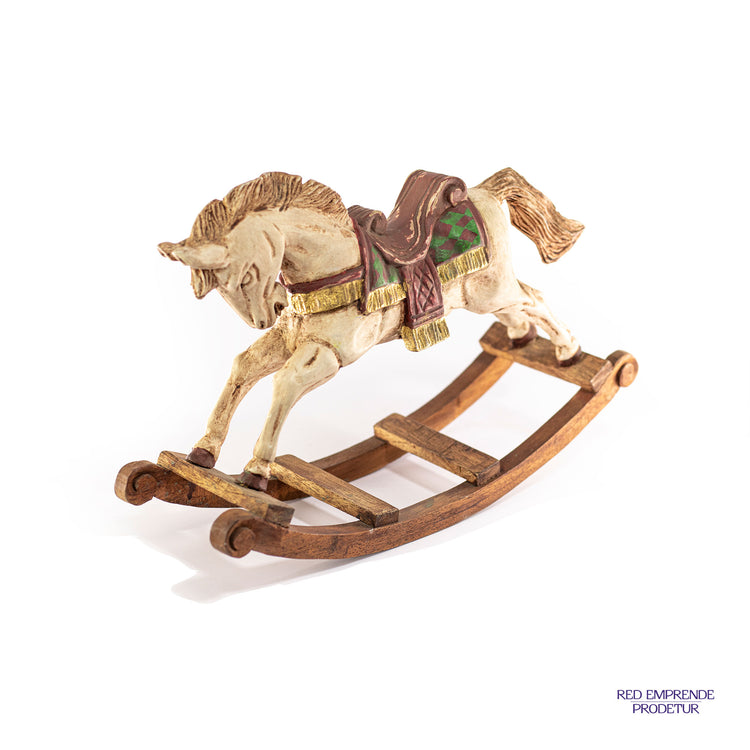 Caballo beige estilo balancín