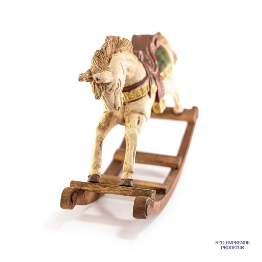 Caballo beige estilo balancín