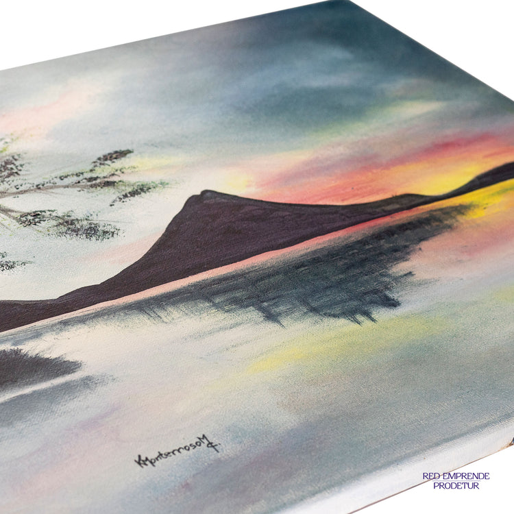 Cuadro pintura al oleo Atitlán