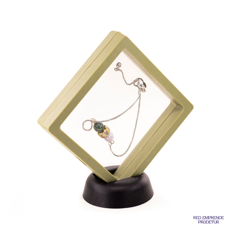 Pulsera con esferas de Jade verde y Jade Lila